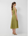 Green taffeta sleeveless dress - Woman - SS2026 | Roberto Verino