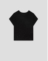 Black unstitched linen knit jumper - Woman | Roberto Verino