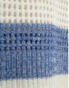 Jersey manga tres cuarto listas crudo/azul | Roberto Verino