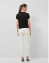Jersey punto lino desagujado negro - Mujer | Roberto Verino