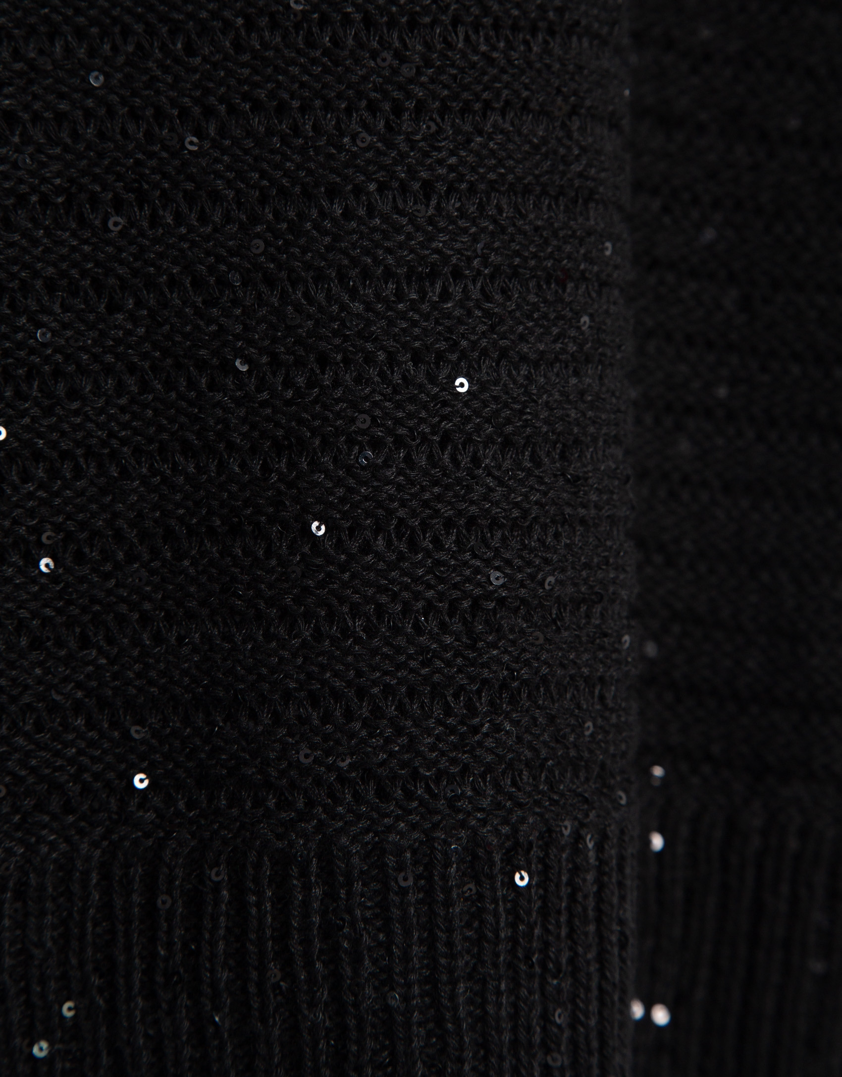 Jersey punto lino desagujado negro - Mujer | Roberto Verino