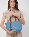 Bolso de mano Zendaya Satchel punto azul claro | Roberto Verino