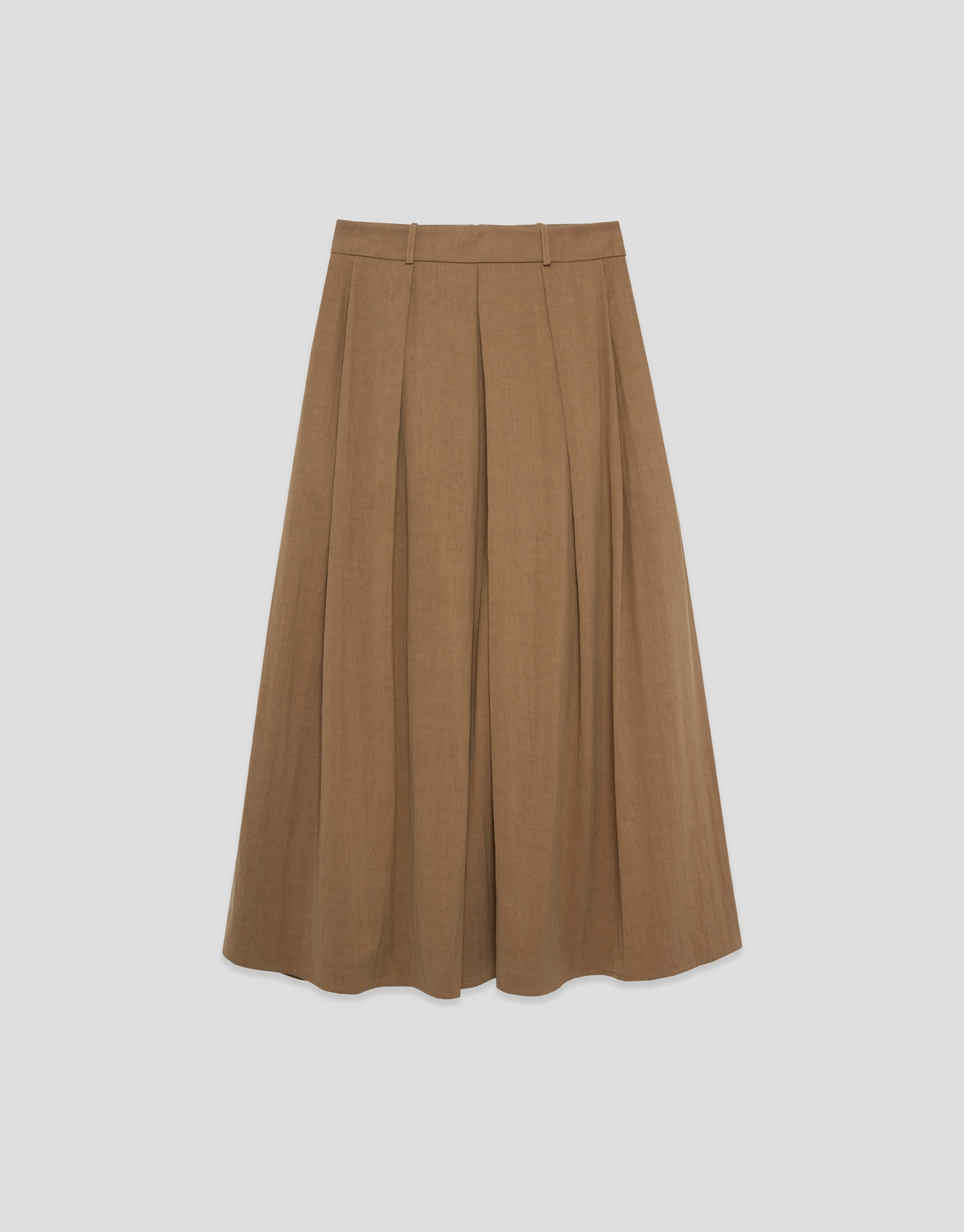 Brown flowing midi skirt - Woman - SS2026 | Roberto Verino