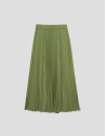 Moss green pleated skirt - Woman - SS2026 | Roberto Verino