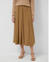 Brown flowing midi skirt - Woman - SS2026 | Roberto Verino