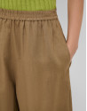 Pantalón palazzo lino cámel - Mujer - PV2026 | Roberto Verino