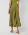 Moss green pleated skirt - Woman - SS2026 | Roberto Verino