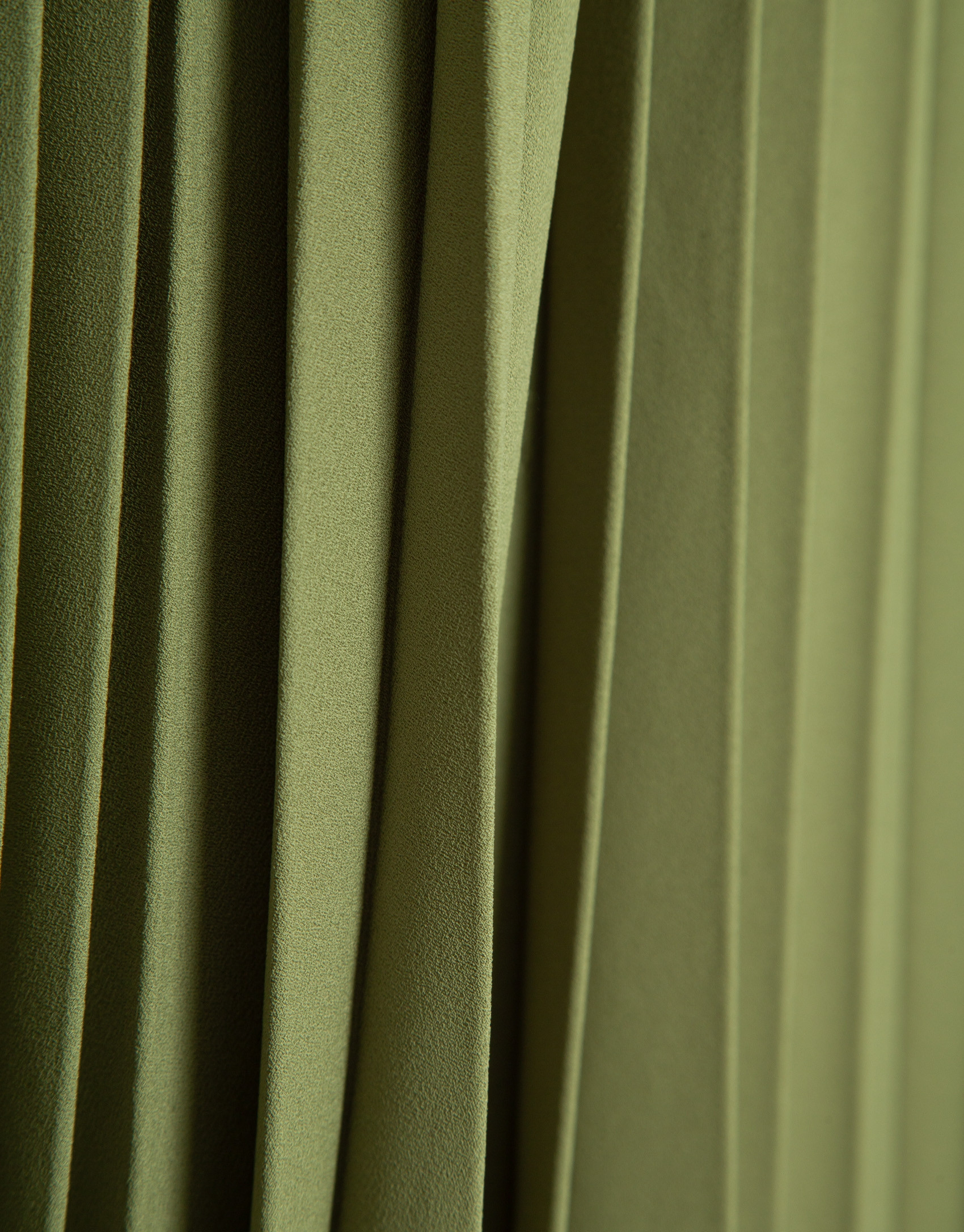Moss green pleated skirt - Woman - SS2026 | Roberto Verino