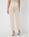 Pantalón recto beige jacquard floral hilo ... | Roberto Verino
