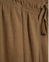 Pantalón ancho fruncido marrón - Mujer | Roberto Verino