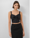 Crop top tejido trama negra - Mujer - PV2026 | Roberto Verino
