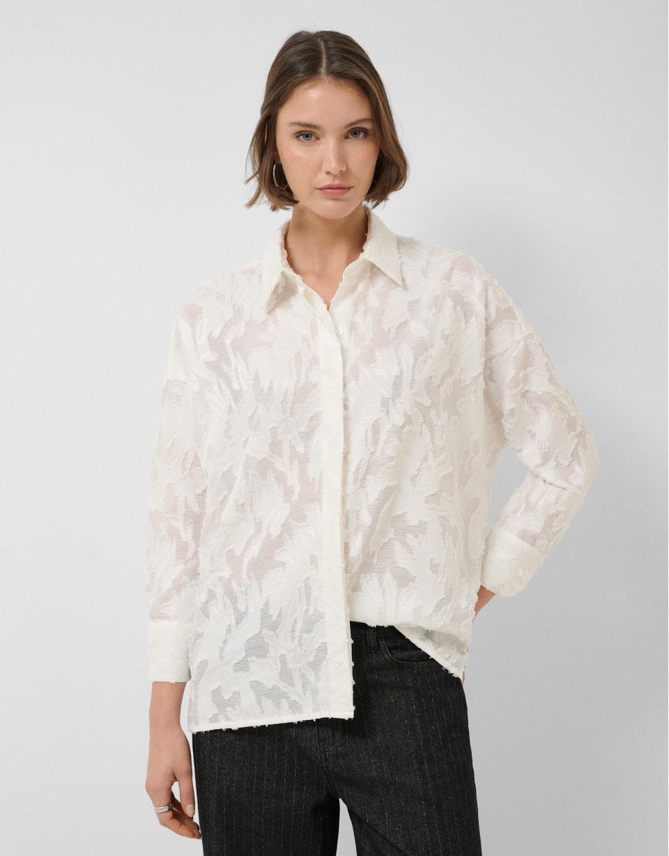 Oversized white shirt - Woman - SS2026 | Roberto Verino