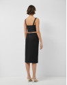 Black woven crop top - Woman - SS2026 | Roberto Verino