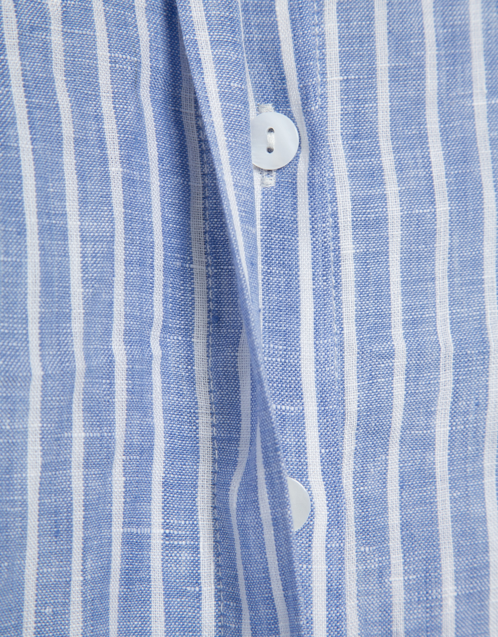 Oversized blue and white striped linen shirt | Roberto Verino