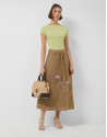 Green draped neckline T-shirt - Woman - SS2026 | Roberto Verino
