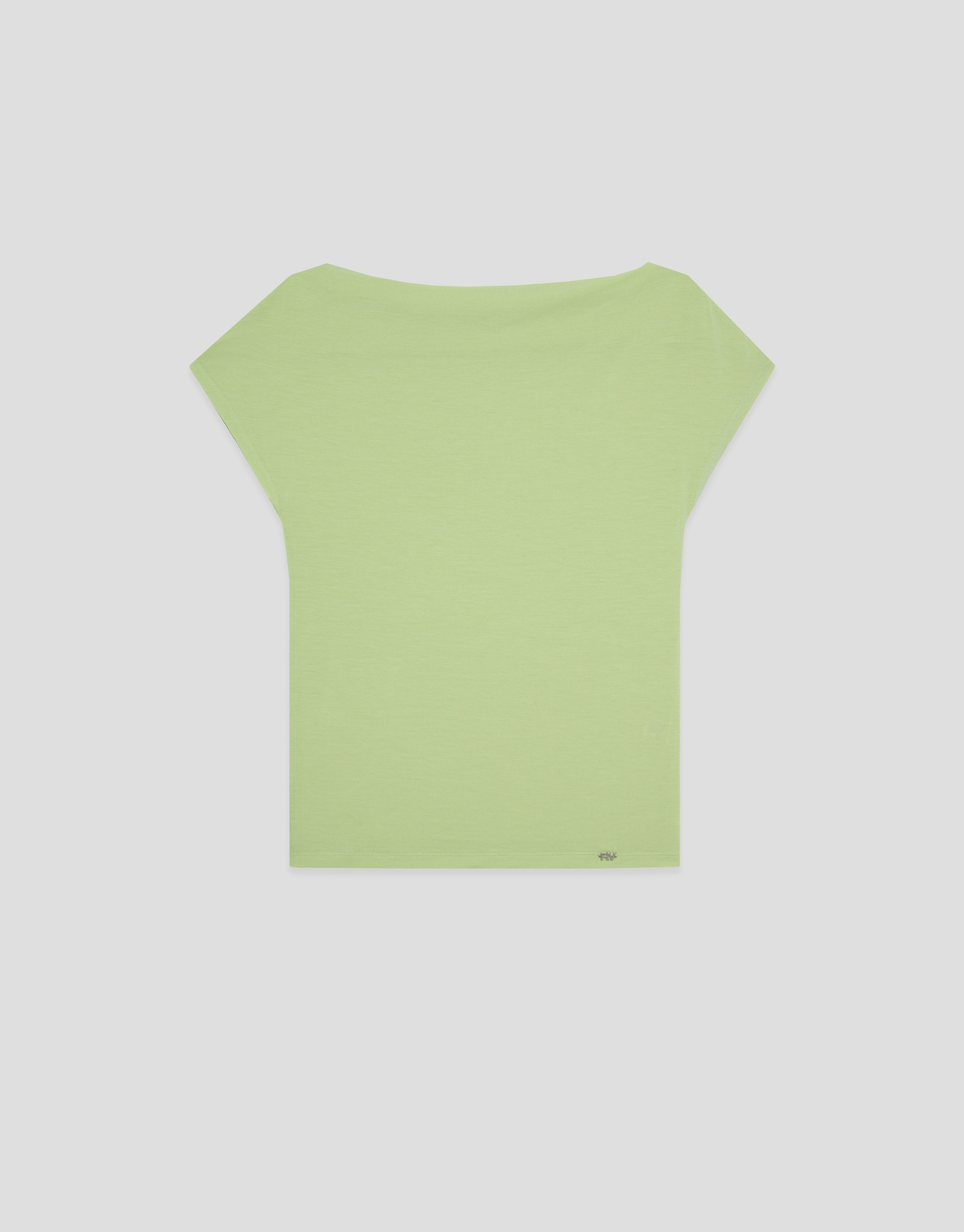 Camiseta escote drapeado verde - Mujer - PV2026 | Roberto Verino