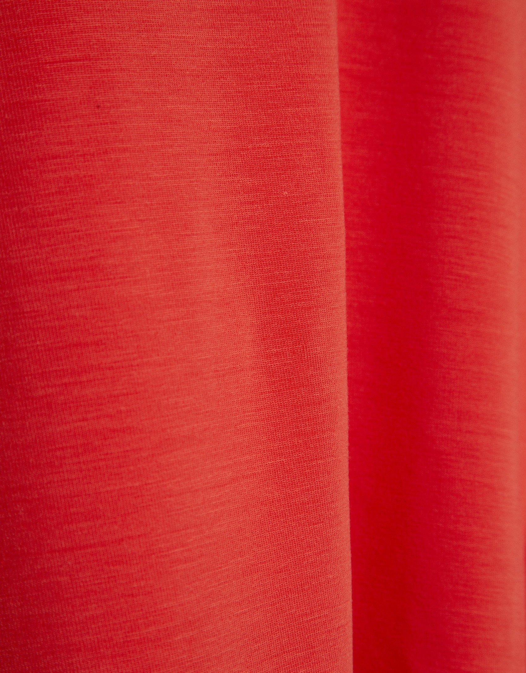 Camiseta hombro fruncido rojo coral - Mujer | Roberto Verino