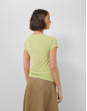 Camiseta escote drapeado verde - Mujer - PV2026 | Roberto Verino
