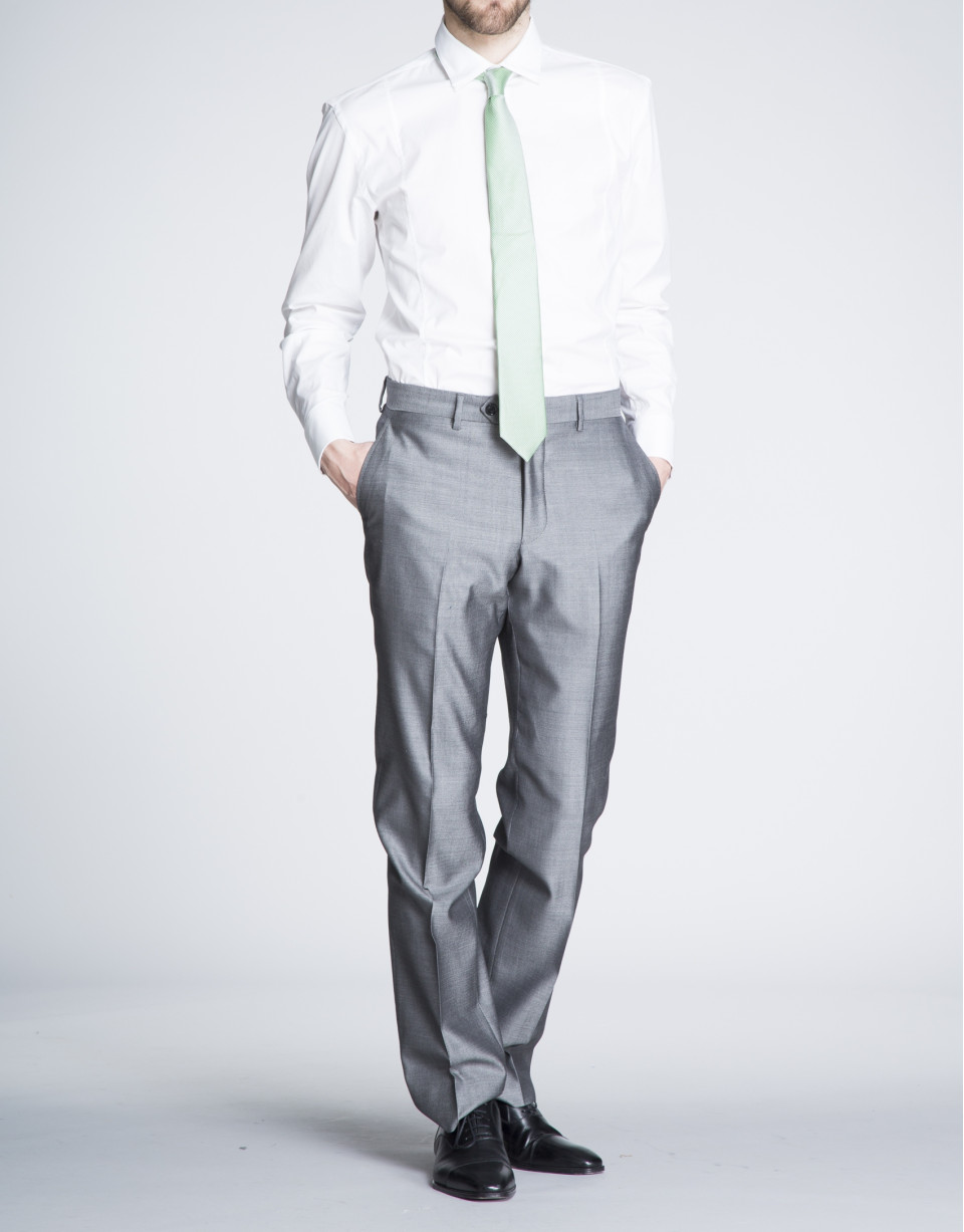 Plain white dress shirt 