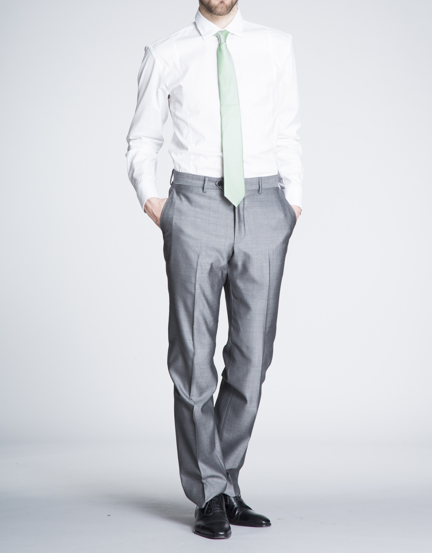 Plain white dress shirt 