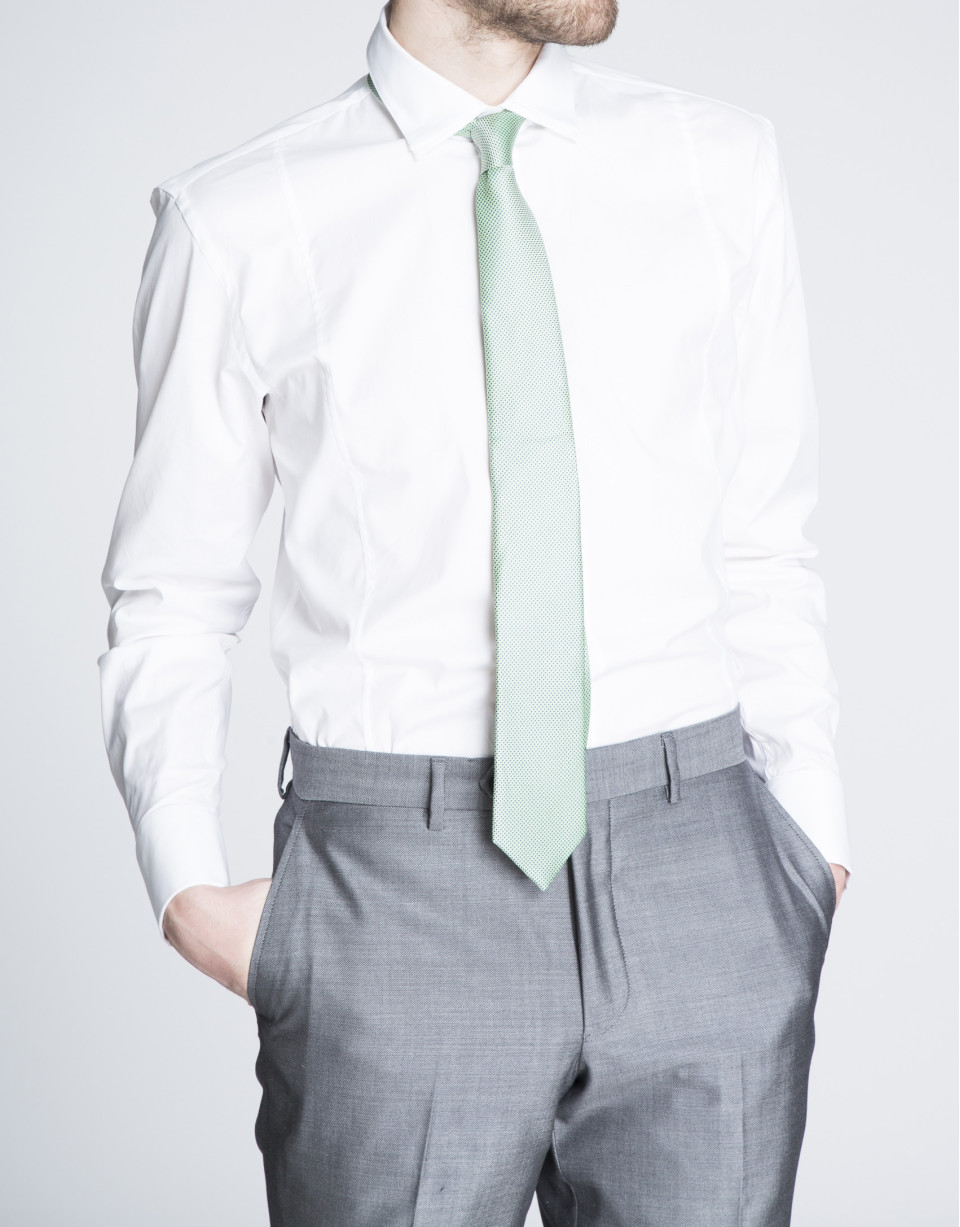 Plain white dress shirt 
