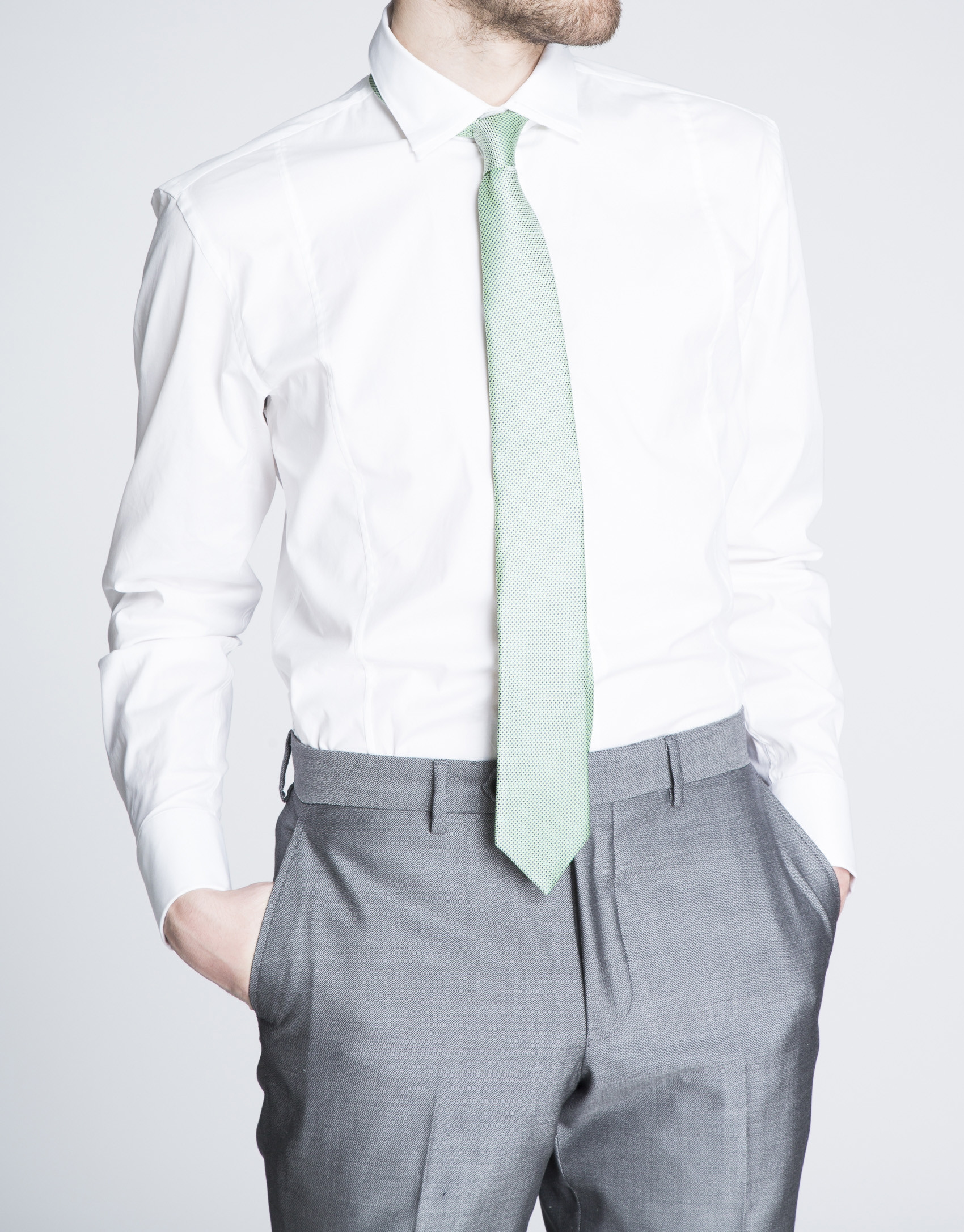 Plain white dress shirt 