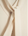 Vestido midi manga tres cuartos beige - Mujer | Roberto Verino