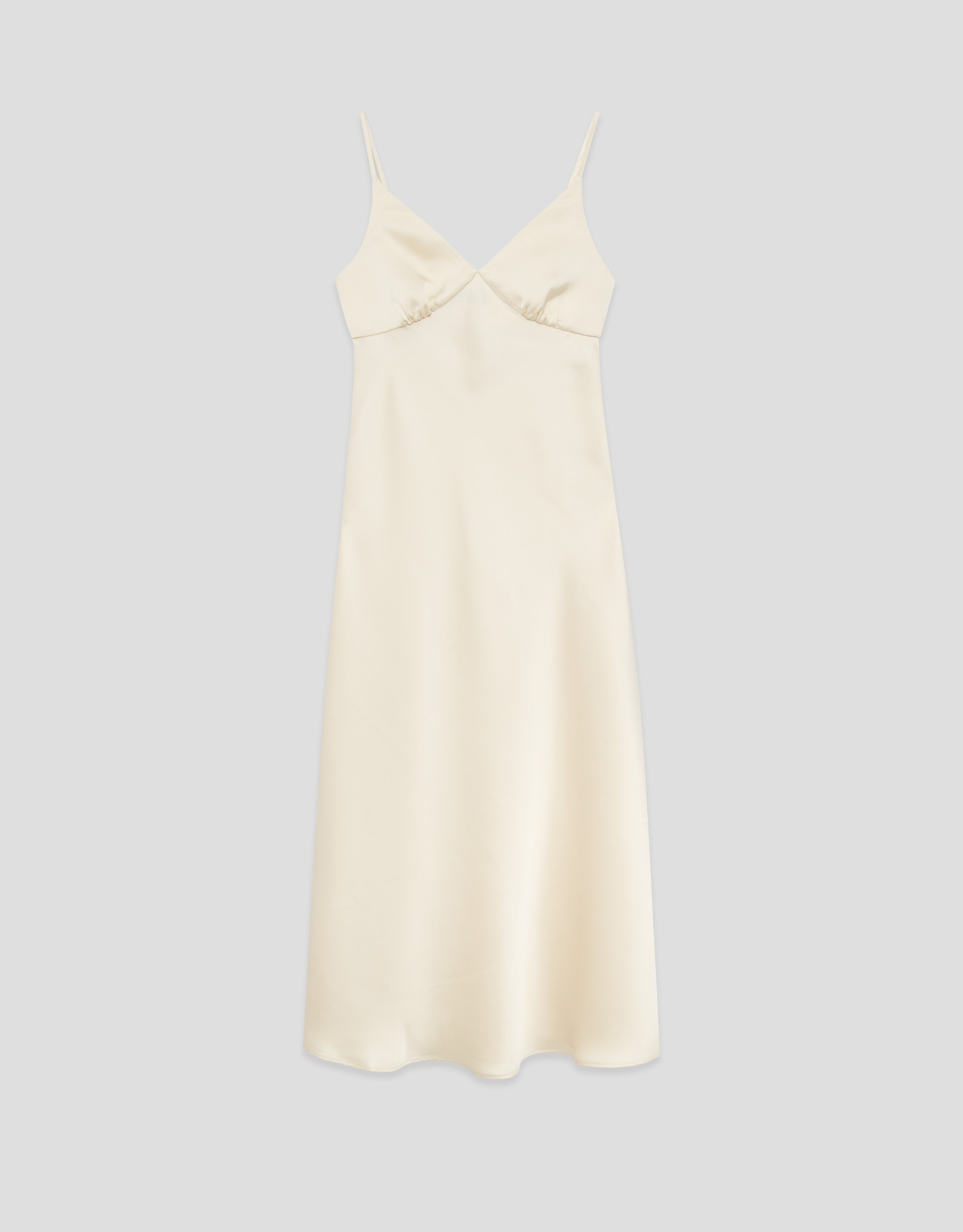 Vestido lencero de tirantes beige - Mujer | Roberto Verino