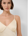 Beige strappy slip dress - Woman - SS2026 | Roberto Verino