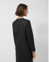 Chaqueta corta tejido trama negra - Mujer | Roberto Verino