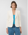 Short white shiny weave jacket - Woman - SS2026 | Roberto Verino