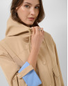 Camel technical fabric jacket with blue interior | Roberto Verino