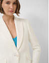 Short white shiny weave jacket - Woman - SS2026 | Roberto Verino