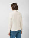 Short white shiny weave jacket - Woman - SS2026 | Roberto Verino