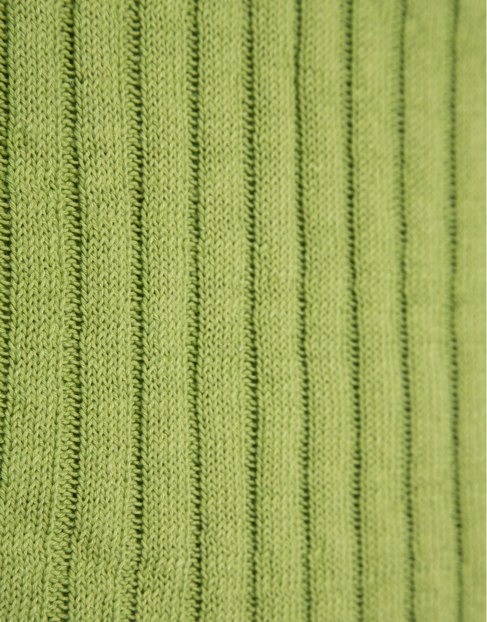 Green ribbed armhole top - Woman - SS2026 | Roberto Verino