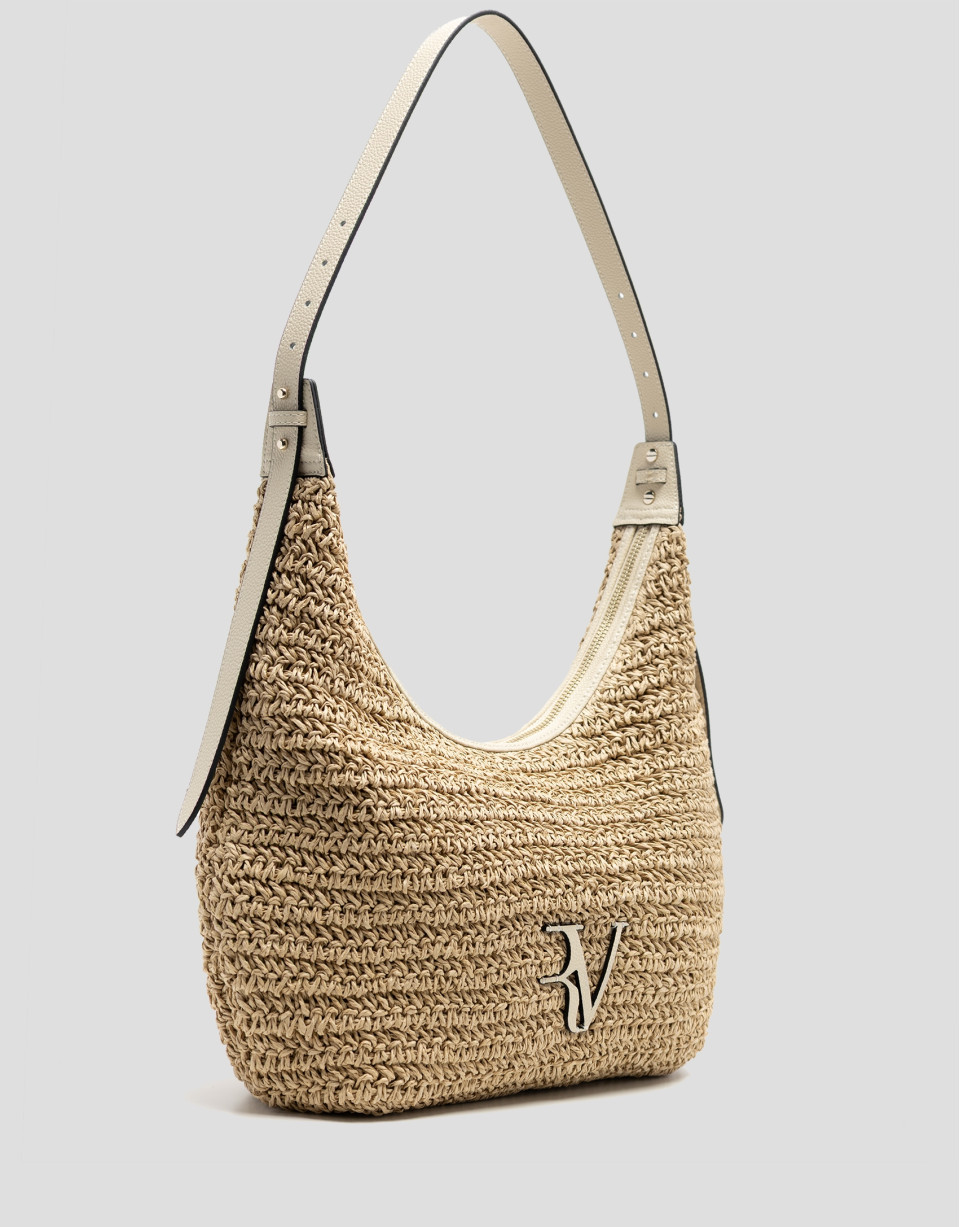 Jimena Hobo shoulder bag in ecru - Woman | Roberto Verino