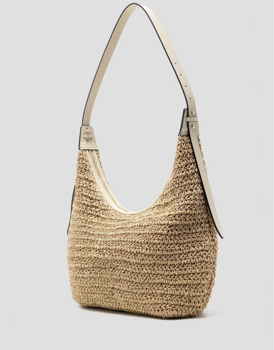 Bolso de hombro Jimena Hobo crudo - Mujer | Roberto Verino