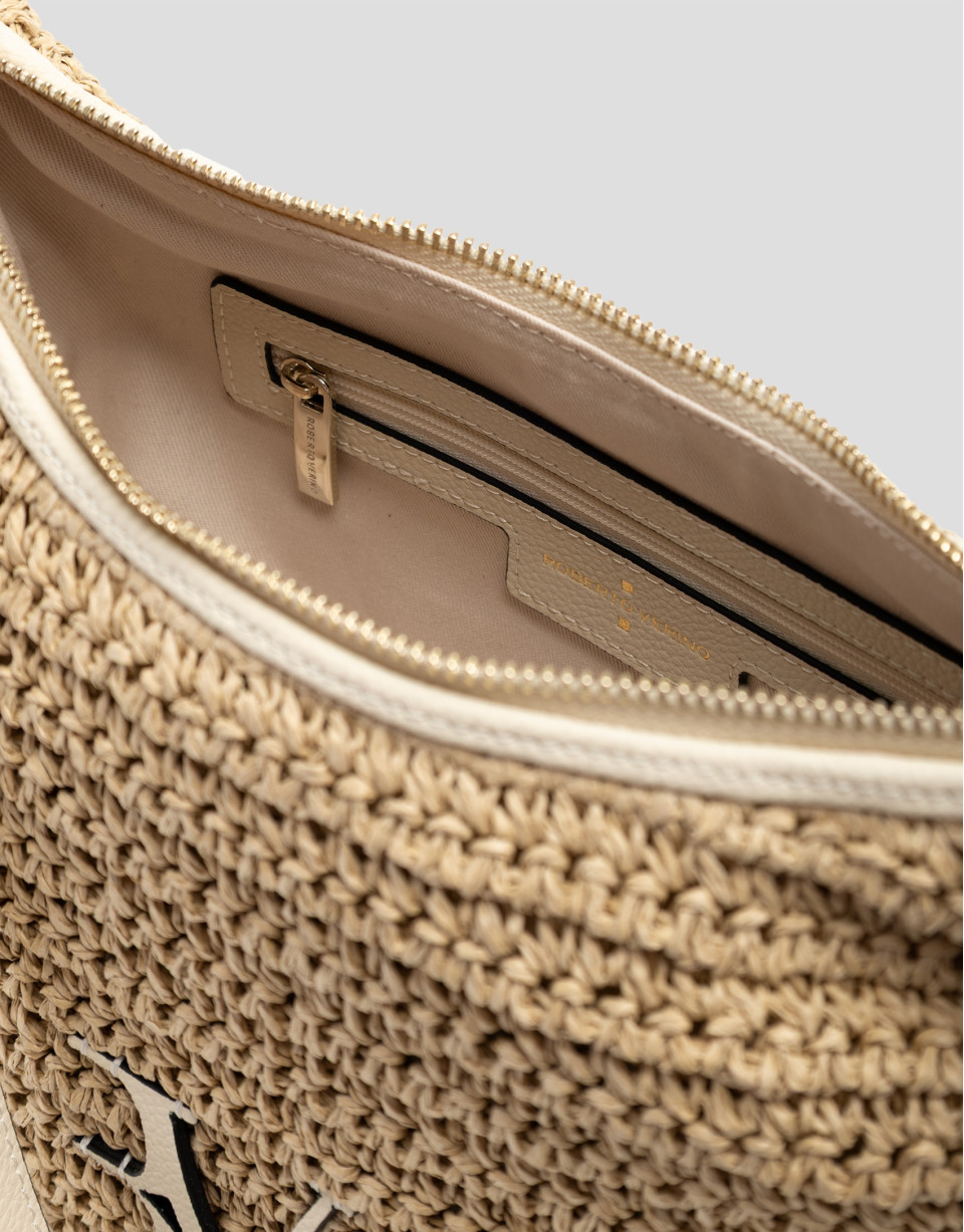 Jimena Hobo shoulder bag in ecru - Woman | Roberto Verino