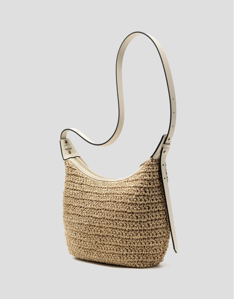 Jimena Shoulder bag in ecru - Woman - SS2026 | Roberto Verino