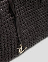 Paola Shopper shoulder bag in brown knotted ... | Roberto Verino