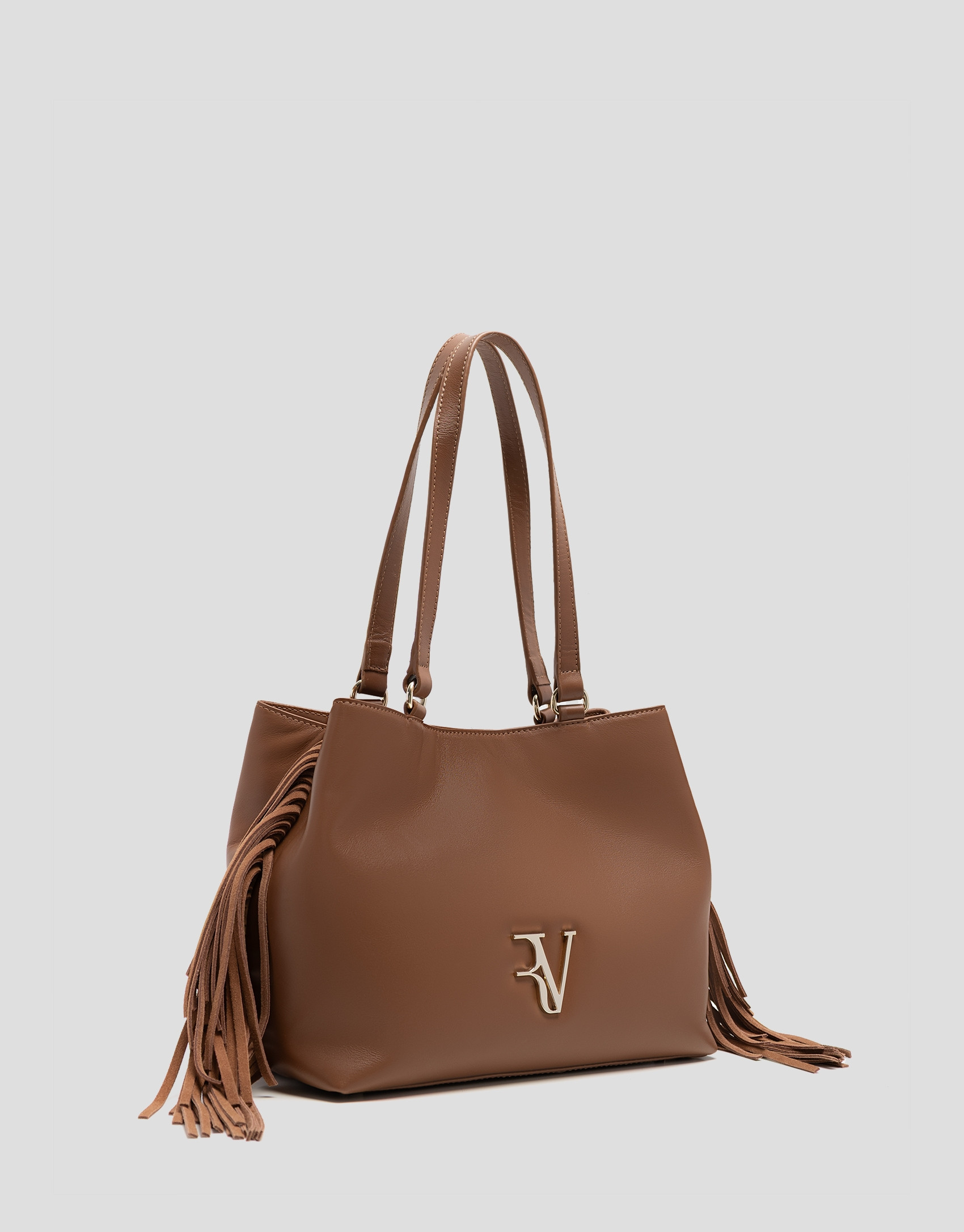 Cleo Hobo shoulder bag in camel leather - Woman | Roberto Verino