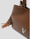 Cleo Hobo shoulder bag in camel leather - Woman | Roberto Verino