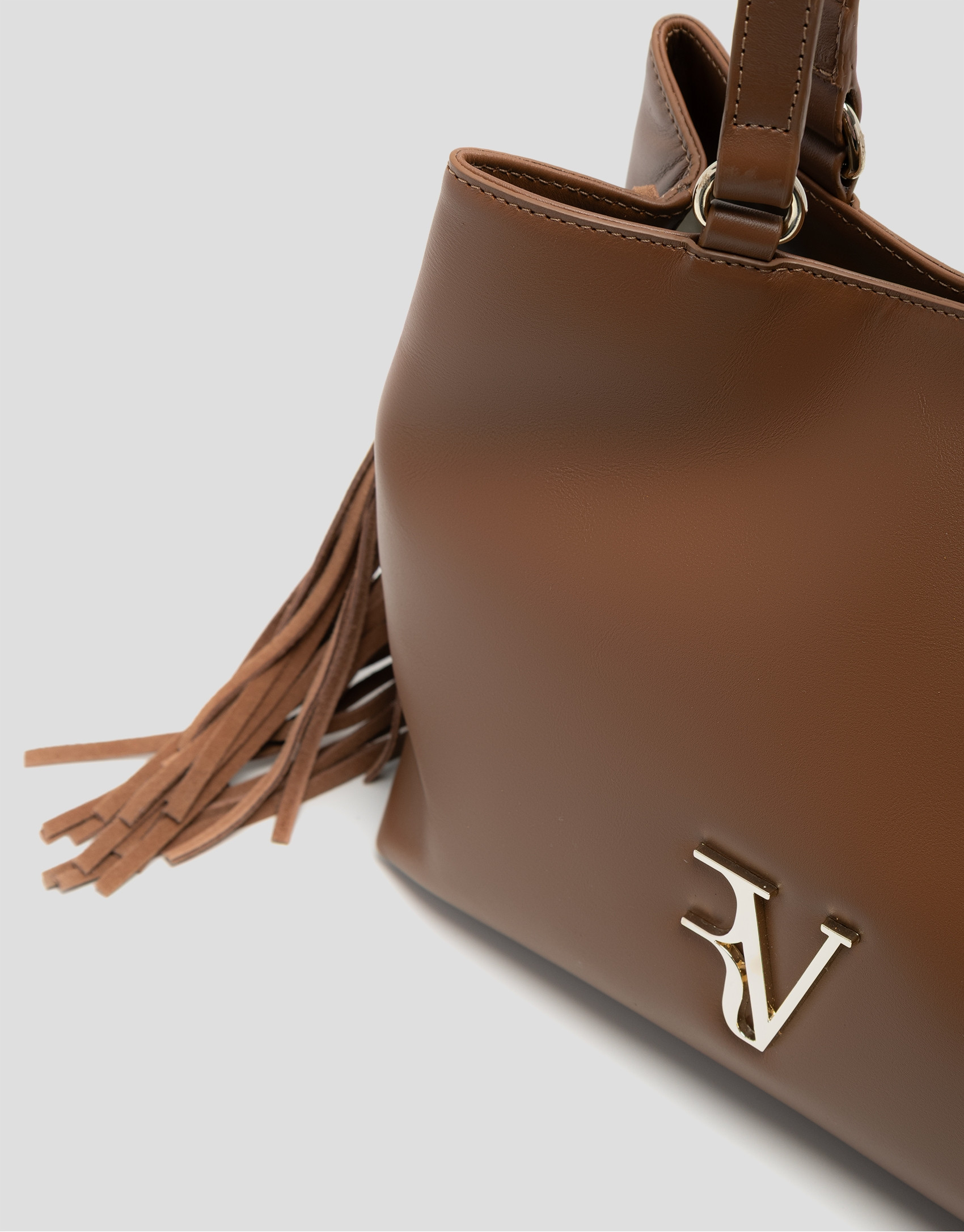 Cleo Hobo shoulder bag in camel leather - Woman | Roberto Verino