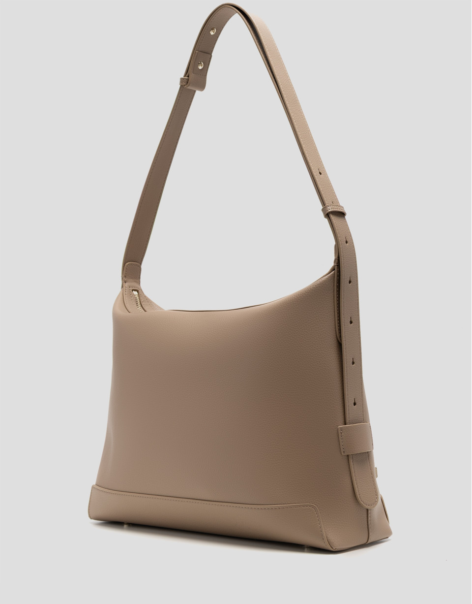 Bolso Hobo Lila piel cámel - Mujer - PV2026 | Roberto Verino