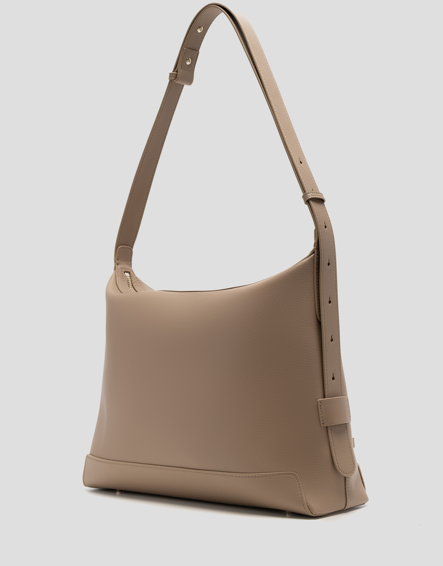 Bolso Hobo Lila piel cámel - Mujer - PV2026 | Roberto Verino