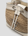 Jimena Bucket clutch bag in ecru - Woman | Roberto Verino