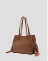 Cleo Hobo shoulder bag in camel leather - Woman | Roberto Verino