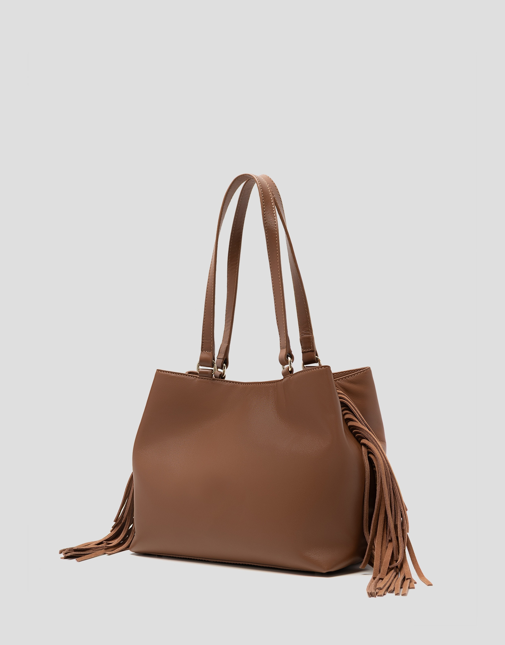 Cleo Hobo shoulder bag in camel leather - Woman | Roberto Verino