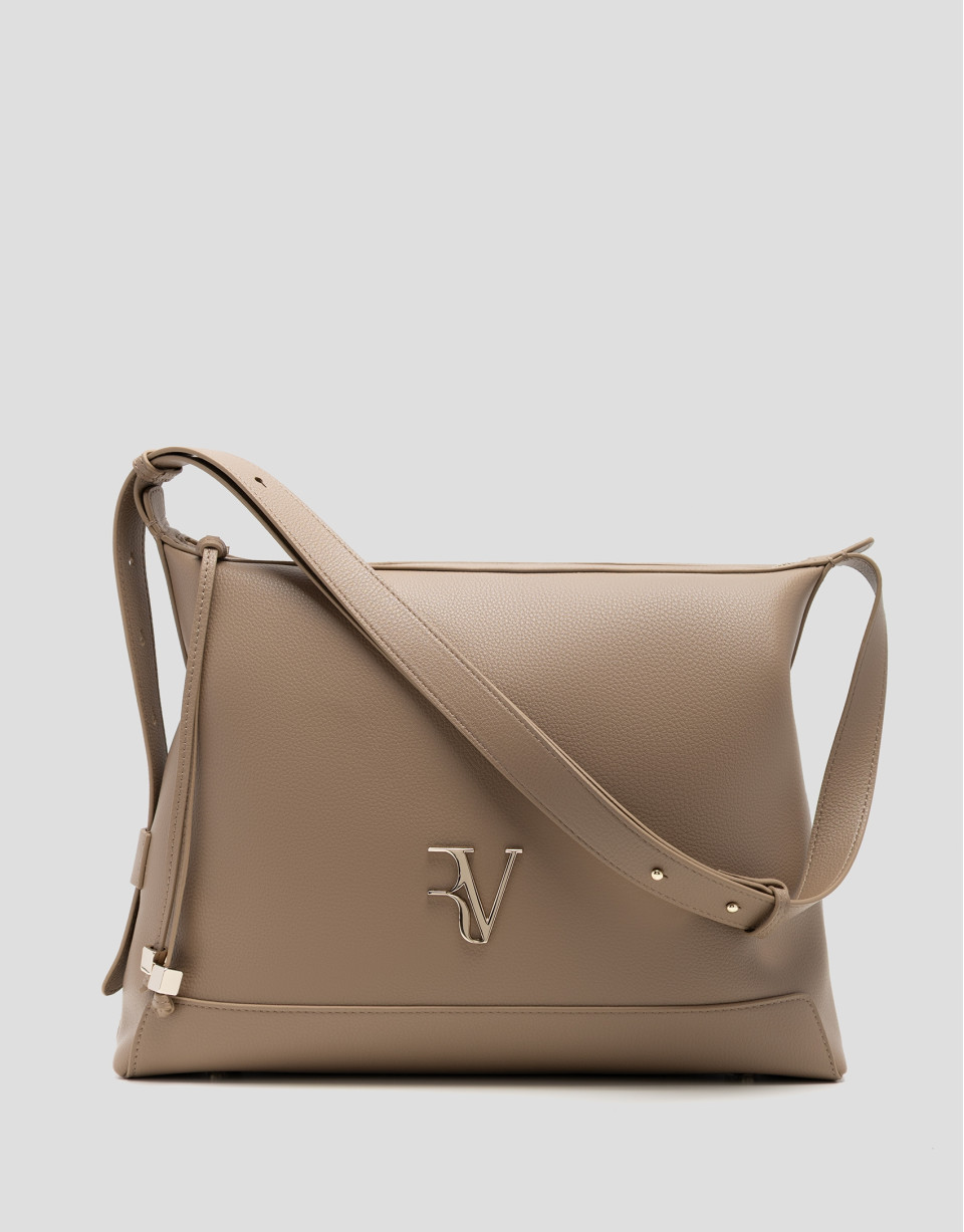 Bolso Hobo Lila piel cámel - Mujer - PV2026 | Roberto Verino