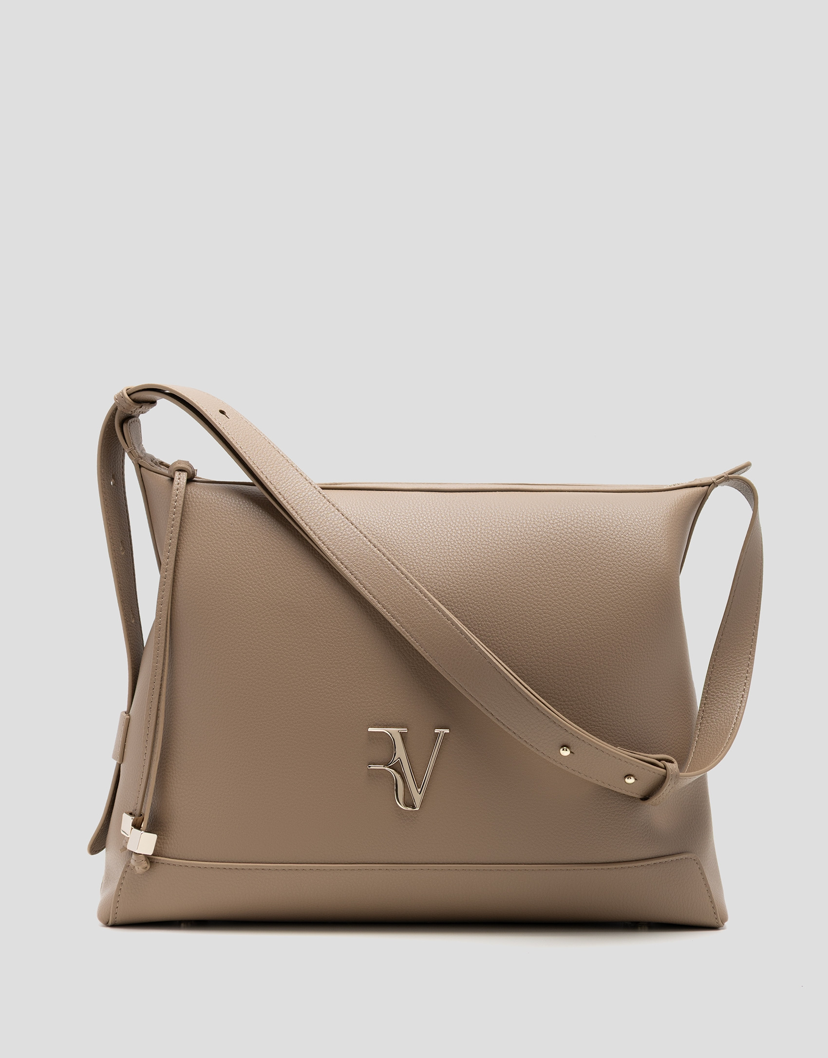 Lila camel leather hobo bag - Woman - SS2026 | Roberto Verino